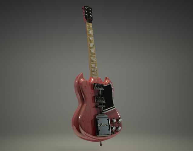 Gibson SG Guitar (VRay)