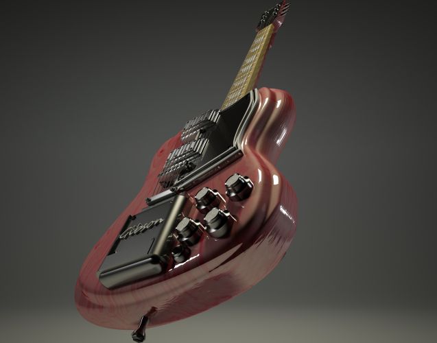 Gibson SG Guitar (VRay)